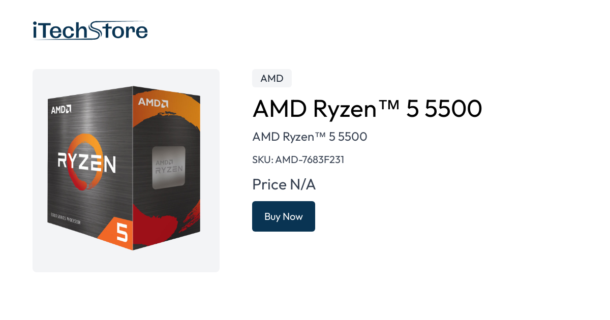 AMD Ryzen™ 5 5500 Desktop Processor