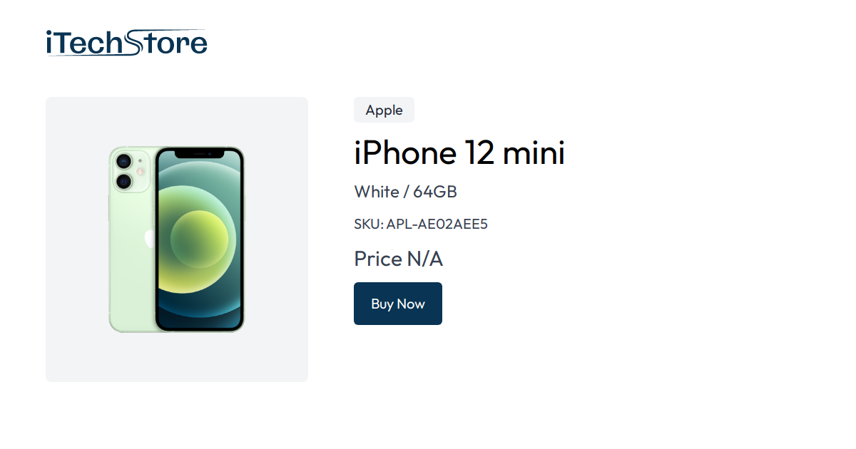 iPhone 12 mini - White / 64GB - iTechStore
