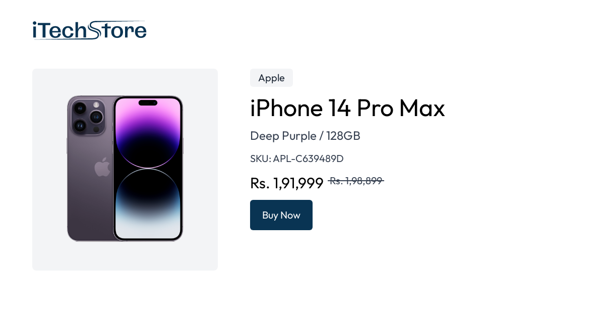 iPhone 14 Pro Max - Deep Purple / 128GB - iTechStore