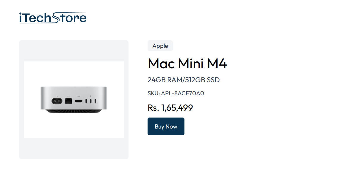 Mac Mini M4 - 24GB RAM/512GB SSD - iTechStore