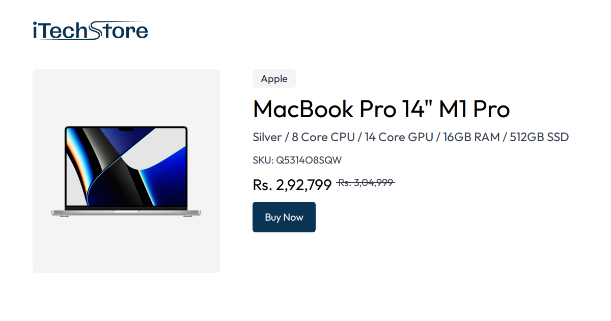 MacBook Pro 14" M1 Pro - Silver / 8 Core CPU / 14 Core GPU / 16GB RAM ...