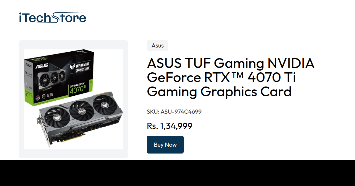ASUS TUF Gaming NVIDIA GeForce RTX™ 4070 Ti Gaming Graphics Card ...