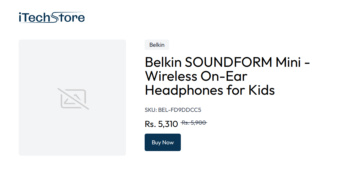Belkin SOUNDFORM Mini - Wireless On-Ear Headphones for Kids - iTechStore