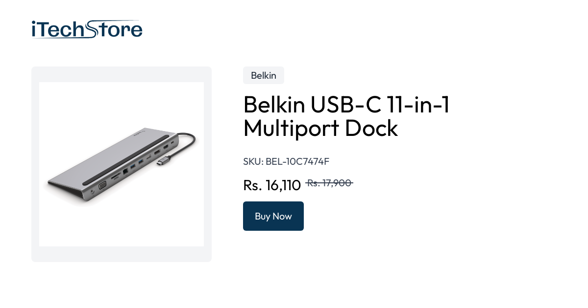 Belkin 11-in-1 USB C Hub with 4K HDMI, DP, VGA, 100W PD Docking