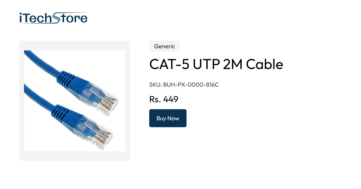 CAT5 UTP 2M Cable iTechStore