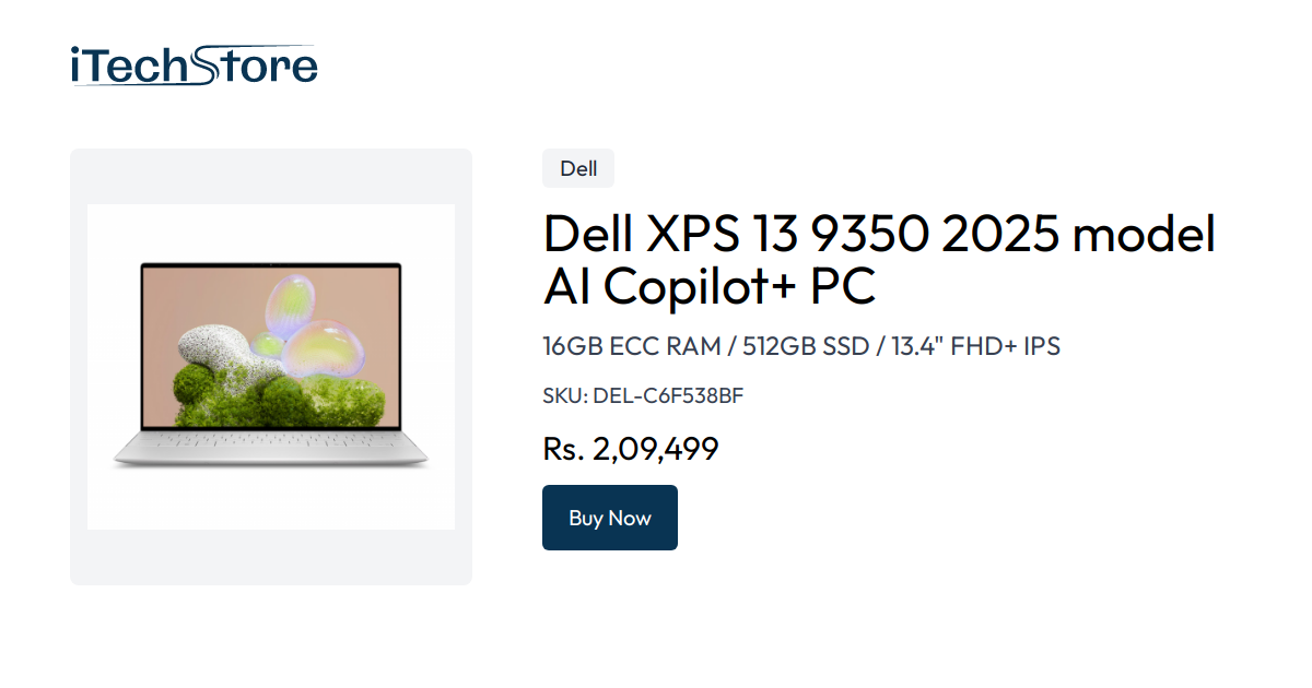 Dell XPS 13 9350 2025 model AI Copilot+ PC - Non-Touch, FHD+, 500 nit ...