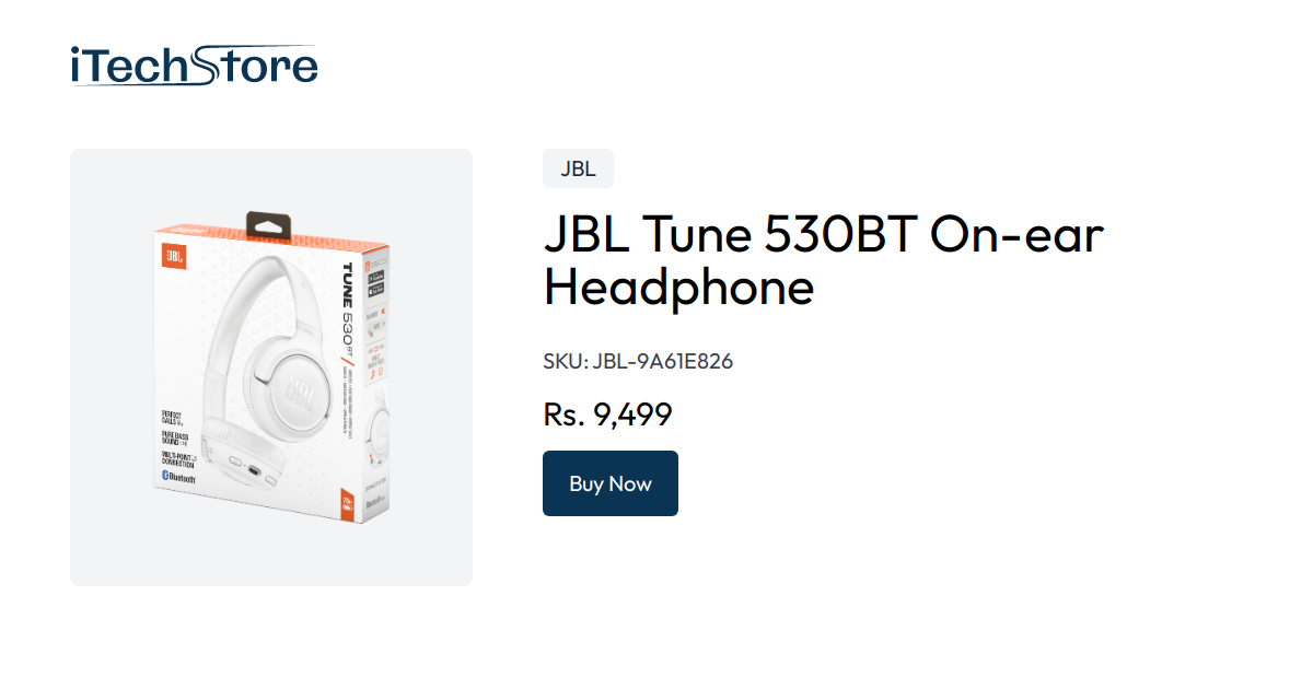 JBL Tune 530BT On-ear Headphone - iTechStore