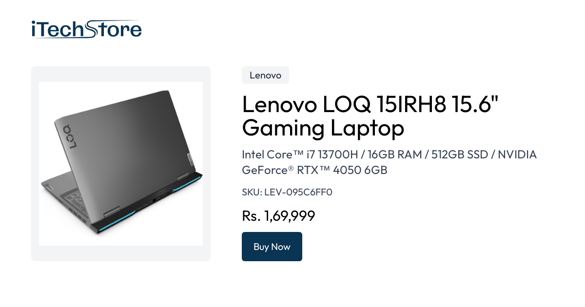 Lenovo 15.6 LOQ 15IRH8 Gaming Laptop (Onyx Gray)