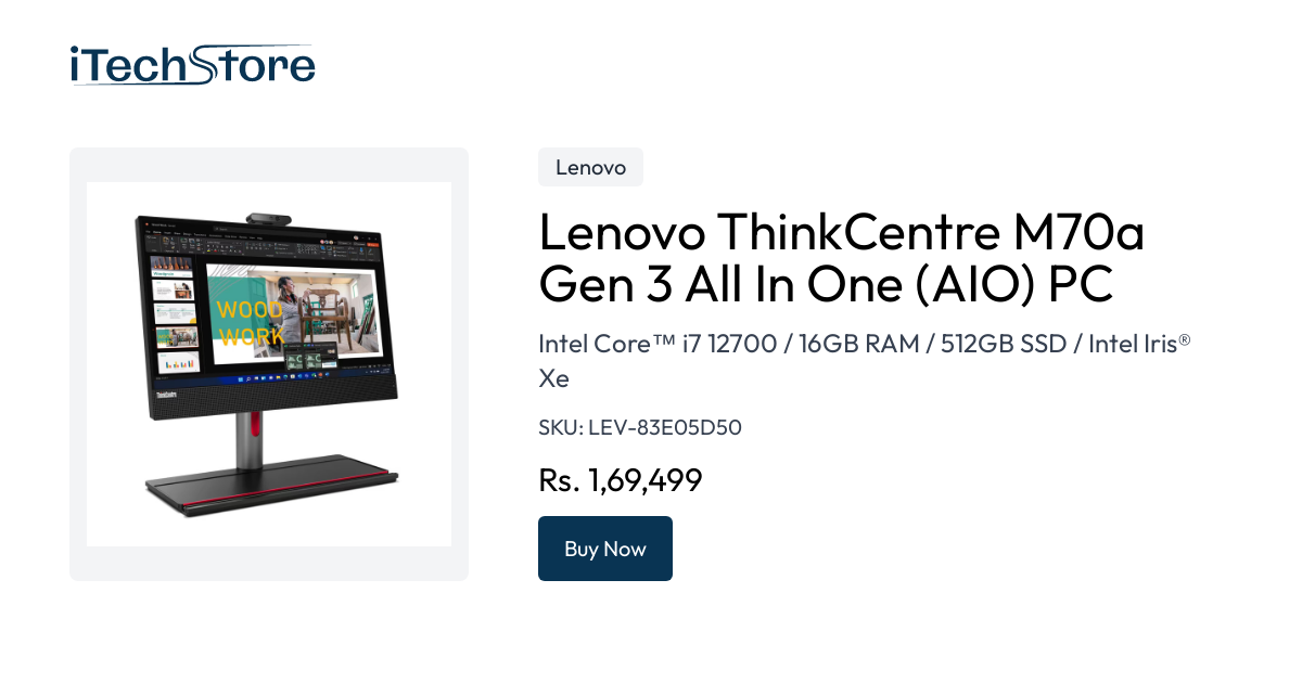 Lenovo ThinkCentre M70a Gen 3 All In One (AIO) PC - iTechStore