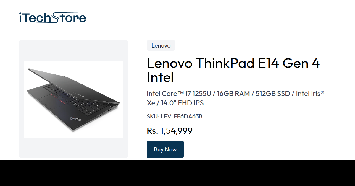 LENOVO ThinkPad E14 i7 ordinateur portable - DakarStock