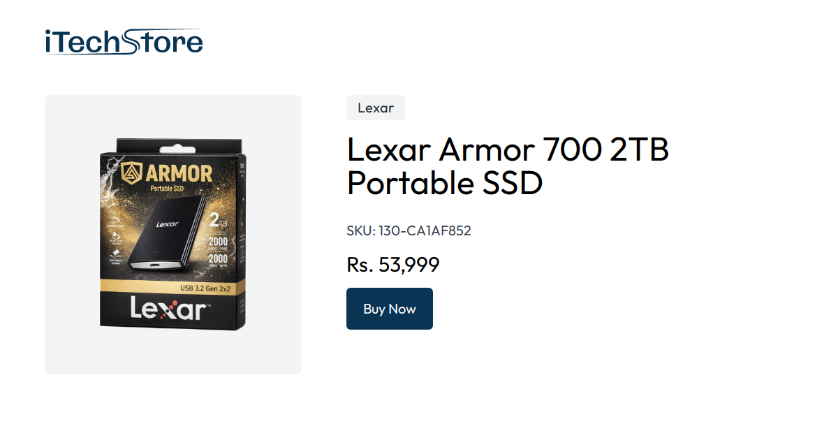 Lexar Armor 700 2TB Portable SSD - iTechStore