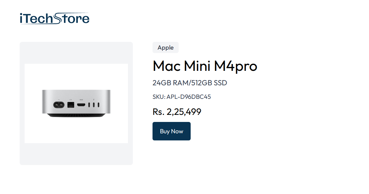 Mac Mini M4pro - 24GB RAM/512GB SSD - iTechStore