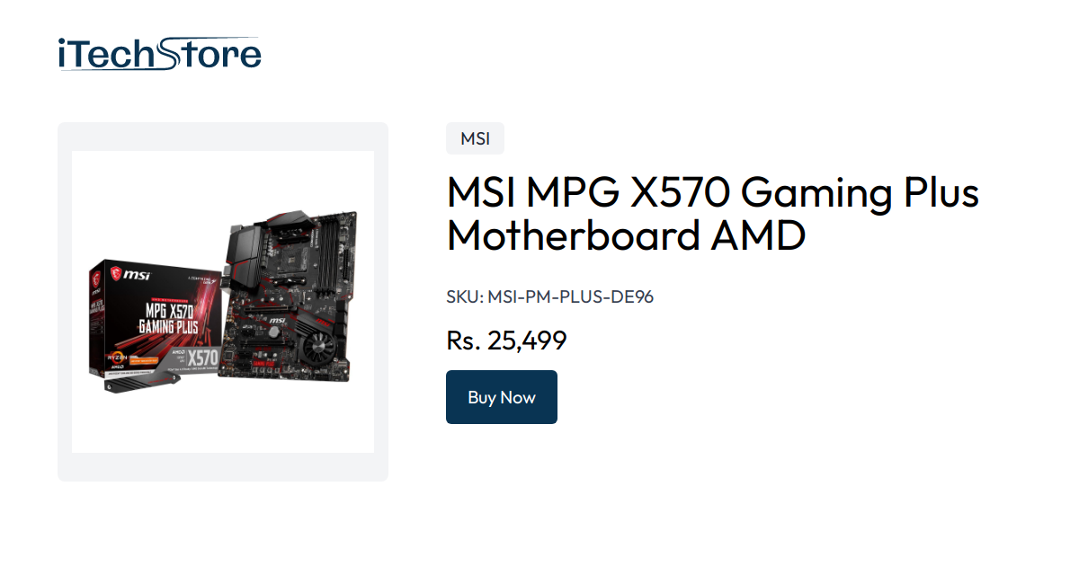 MSI MPG X570 Gaming Plus Motherboard AMD iTechStore