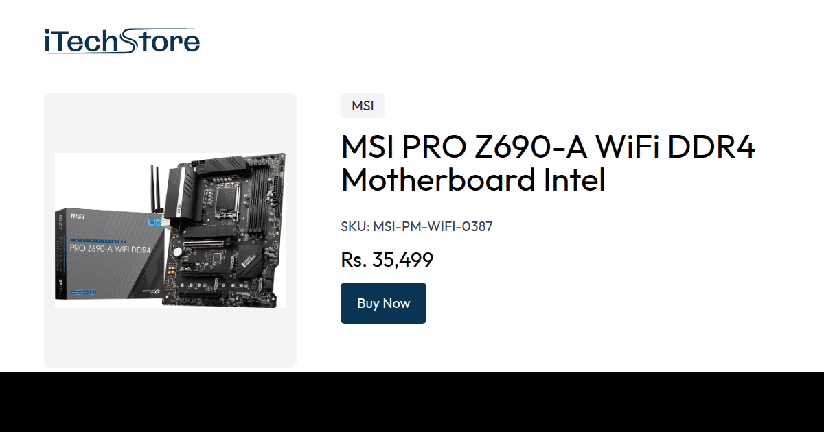 MSI PRO Z690-A WiFi DDR4 Motherboard Intel - ITechStore