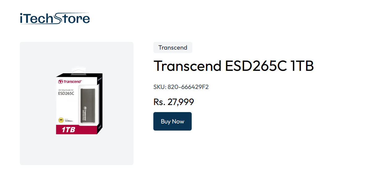 Transcend ESD265C 1TB - iTechStore
